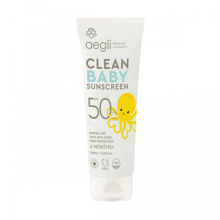 AEGLI Clean Baby Sunscreen Βρεφικό Αντιηλιακό SPF50 100ml
