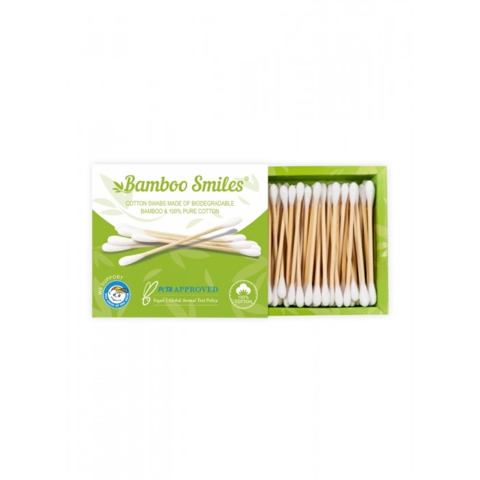 Cotton Swabs Μπατονέτες από Μπαμπού 100 τεμάχια Cotton Swabs Μπατονέτες από Μπαμπού 100 τεμάχια