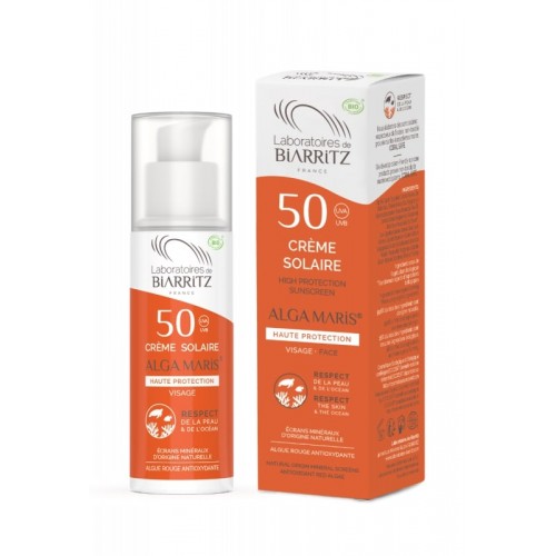 Organic Face Sun Cream SPF50 50ml/ Βιολογική Αντιηλιακή Κρέμα Προσώπου SPF50 50ml