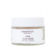 Pink Clay Face Mask 50gr/ Μάσκα Προσώπου με Ροζ Άργιλο και Ενεργό Άνθρακα 50gr