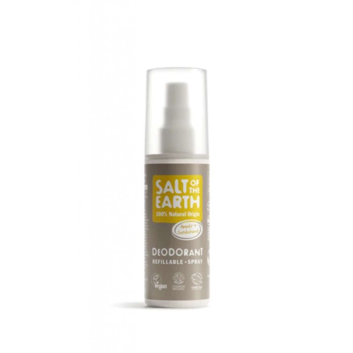 Natural  Deodorant  Spray Amber and  Sandalwood 100ml 