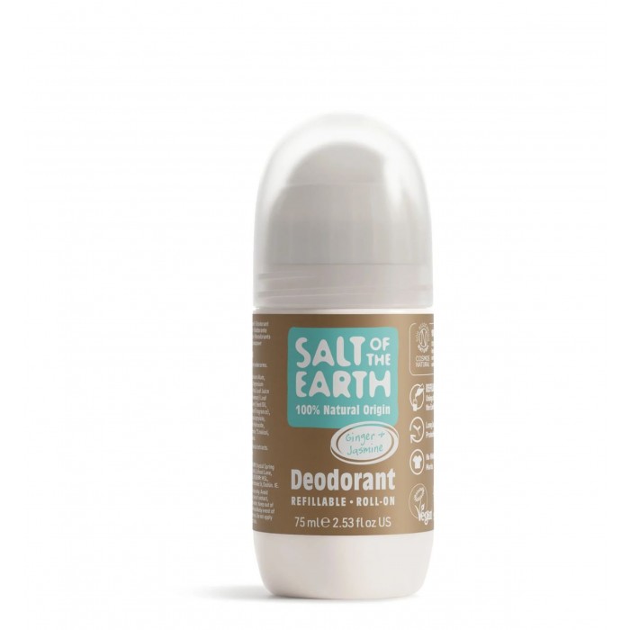 Natural Deodorant Roll-On Ginger and Jasmine 75ml Natural Deodorant Roll-On Ginger and Jasmine 75ml