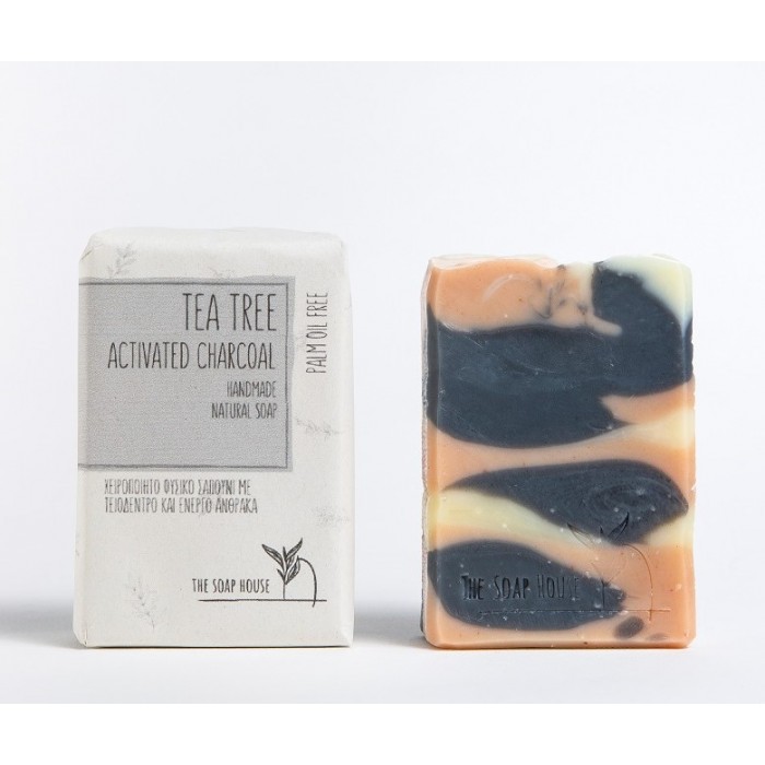 Handmade Natural Soap Tea Tree Activated Charcoal 110gr