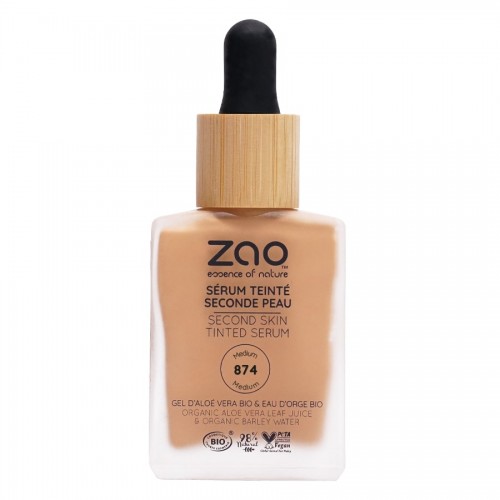Second Skin Tinted Serum  Βιολογικός Ορός με Χρώμα No874 Medium 30ml